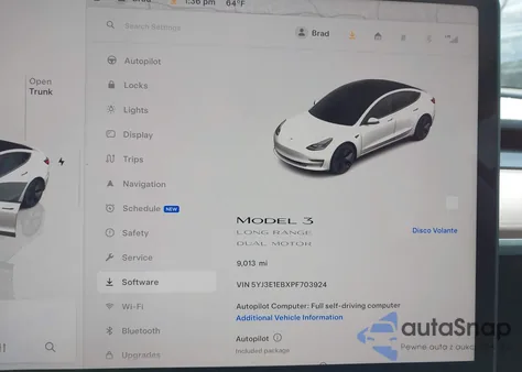 2023 Tesla Model 3 from USA, damaged, VIN 5YJ3E1EBXPF703924
